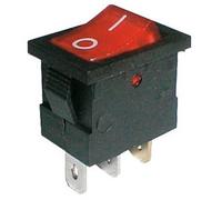 Interruptor ON-OFF DPST Luminoso 3 Conexiones 15A / 12VDC - Rojo