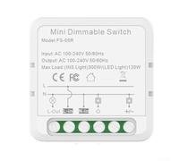 Interruptor para inteligente para alexa Google Voz Control 240V | Control deslizante para suave, compatible LED/incandescente, para carga máx 300W, voltaje 100-240V, ahorro energía