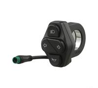 Interruptor para intermitente y claxon de 5 pines para Kukirin para patinete eléctrico G2 Master, plástico resistente, resistente a la corrosión, color negro, 14,5 x 10 x 3 cm, accesorios