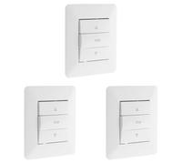 Interruptor para persiana automática AGE02B, Color blanco, 2300W - 230V (Paquete de 3)