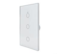 Interruptor para Smart para Home PC Ignífugo Control App Interruptor(White 3 Buttons)