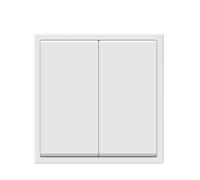 Interruptor Pared,Interruptor Conmutador Interruptor de pared simple 1/2 vía, interruptor luz doble, botón grande triple, marcos plástico 1, 10 A(2Gang White)