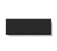 Interruptor Pared, Interruptores de Luz Interruptor de pared simple 1/2 vía, interruptor luz doble, botón grande triple, marcos plástico 1, 10 A(1G 1G 1G Black)