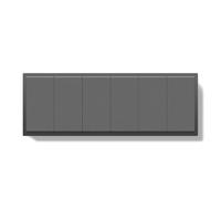 Interruptor Pared, Interruptores de Luz Interruptor de pared simple 1/2 vía, interruptor luz doble, botón grande triple, marcos plástico 1, 10 A(2G 2G 2G Grey)