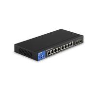 Linksys LGS310MPC-EU - Switch Gigabit PoE+ 110 W, con 8 Puertos y 2 Puertos SFP+ Gigabit de Enlace Ascendente, Color Negro