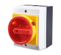 Interruptor principal 16 A 3 pines: interruptor de reparación de interruptores rotativos con separación de la carcasa de la fuente de alimentación, interruptor principal para conectar interruptores y