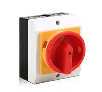 Interruptor principal 25 A Drehschalter Ausschalter: WIYETY 4-Polig Reparaturschalter mit Gehäuse Trennung der Stromversorgung Trennung, Shutdown-Betrieb, Drehschalter für alle industriellen Anforderu