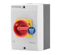 Interruptor principal 40A, IP 65, 3 polos en la carcasa, interruptor giratorio para todos los requisitos industriales