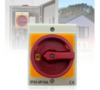 Interruptor principal de 4 polos. Interruptor giratorio: Nizirioo Disyuntor de 20 A, interruptor de reparación con carcasa de separación de la fuente de alimentación, interruptor de apagado resistente
