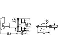 Interruptor principal, batería HELLA 6EK 002 843-002