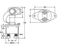Interruptor principal, batería HELLA 6EK 002 843-111