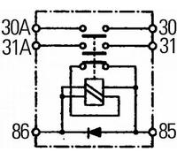 HELLA 6EK 008 776-011 Interruptor principal, batería - 24V - 2polos - atornillado