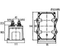 Interruptor principal de la batería atornillado 6EK 008 776-051 HELLA