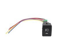 Interruptor Pulsador 4 Polos 12V con Indicador LED, Shockproof y Seguro, Para Luz Antiniebla y Tiras LED DRL - Alta Sensibilidad, Fácil Instalación, Uso Vehículos