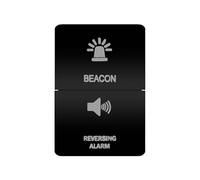 Interruptor pulsador de doble botón con luz LED, compatible con Toyota Prado, Landcruiser, RAV4, Hilux, GUN, HiAce, 4 Runner, Tundra, Suzuki Jimny.(BEACON ALARM)