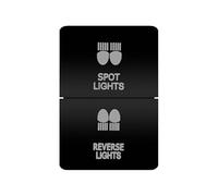 Interruptor pulsador de doble botón con luz LED, compatible con Toyota Prado, Landcruiser, RAV4, Hilux, GUN, HiAce, 4 Runner, Tundra, Suzuki Jimny.(SPOT REVERSE)