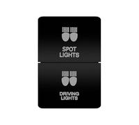 Interruptor pulsador de doble botón con luz LED, compatible con Toyota Prado, Landcruiser, RAV4, Hilux, GUN, HiAce, 4 Runner, Tundra, Suzuki Jimny.(SPOT DRIVING)