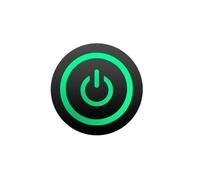 Interruptor pulsador de metal negro de 12/16/19/22 mm, con luz LED momentánea de encendido y apagado, for tomas de corriente de 5 V, 12 V y 24 V.(GREEN POWER LED,22MM_MOMENTARY_9-30V(12V))
