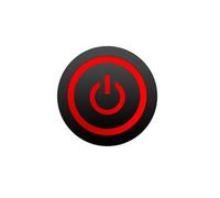 Interruptor pulsador de metal negro de 12/16/19/22 mm, con luz LED momentánea de encendido y apagado, for tomas de corriente de 5 V, 12 V y 24 V.(RED POWER LED,12MM_LATCHING_3-6V(5V))