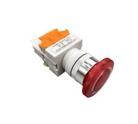 Interruptor pulsador de parada de emergencia con cabeza de hongo rojo de 22 mm LAY37-11ZS/LAY37-11ZSD, con luz y autobloqueo, 10 A/660 V(With light,380V)