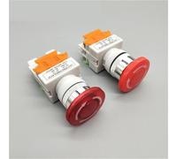 Interruptor pulsador de parada de emergencia con cabeza de hongo rojo de 22 mm LAY37-11ZS/LAY37-11ZSD, con luz y autobloqueo, 10 A/660 V(NO light,6 V)