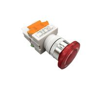 Interruptor pulsador de parada de emergencia con cabeza de hongo rojo de 22 mm LAY37-11ZS/LAY37-11ZSD, con luz y autobloqueo, 10 A/660 V(With light,24 V)