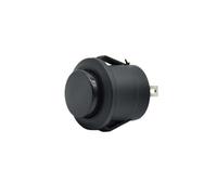 Interruptor pulsador de reinicio de 16 mm, redondo, 6 A, 125 V/3 A, 250 V CA, 6 unidades(6 black)