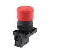Interruptor pulsador giratorio de parada de emergencia con llave, 2 posiciones, bloqueo de enclavamiento, XB2-ES142 ES145 ES442 ES542, 1 NC/1 NO 1 NC, rojo