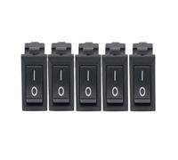 Interruptor pulsador KCD11-101, 3 A/250 V, negro y rojo, 10 x 15 mm, 2 pines, encendido/apagado, 3/5/10 unidades(5PCS black)