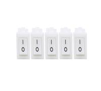 Interruptor pulsador KCD11-101, 3 A/250 V, negro y rojo, 10 x 15 mm, 2 pines, encendido/apagado, 3/5/10 unidades(5PCS white)
