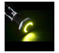 Interruptor pulsador metálico impermeable de cabeza alta 1NO, luz LED, autobloqueo/reinicio, 3/6/12/24/220 V, 8/10/12/16 mm, color negro oxidado(Yellow,12-24V_12MM_SELF-RESET)