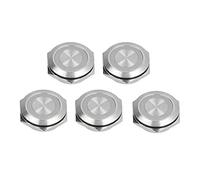 Interruptor Pulsador Momentáneo Metálico, Reseteo Automático, Ultra Delgado, Impermeable, 25mm DC 3~6V - Terminales Sin Soldadura, Acero Inoxidable Resistente, Uso Automotriz y (CC 12~24 V Verde)