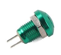 Interruptor Pulsador Momentáneo Mini 8mm 1A 24V, Material Aleación de Aluminio y Zinc, Resistente al Agua IP65 - Montaje Fácil, Alta Precisión para Vehículos y Modificaciones (Verde)