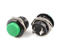 Interruptor pulsador momentáneo SPST NO, tapa redonda roja, 16 mm, R13-507, 5 unidades(Green,20PCS)