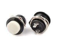 Interruptor pulsador momentáneo SPST NO, tapa redonda roja, 16 mm, R13-507, 5 unidades(White,20PCS)