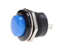 Interruptor pulsador momentáneo SPST R13-507, sin tapa redonda roja, AC 6A/125V 3A/250V, 6 piezas