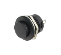 Interruptor pulsador redondo 100 R13-507, normalmente abierto, rojo, negro, blanco, amarillo, verde y azul, CA 6 A/125 V, 3 A/250 V(Black)