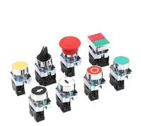 Interruptor pulsador serie XB2, 22 mm, cabeza de hongo de reinicio automático, parada de emergencia, botón giratorio, arranque con llave, control de alimentación(Flat-Black-Arrow)