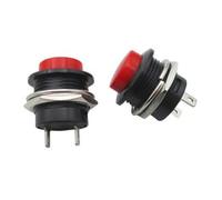 Interruptor R13-507 16mm de reinicio sin llave botón pequeño 5pcs / lot(Rot)