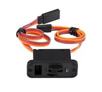 Interruptor RC, 12A 6-12V con LED y Conector JR, Interruptor Mini de Palanca para Coche RC, Barco, Avión o Modelos RC