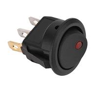 Interruptor redondo de LED, Conmutador basculante redondo de 12V, Interruptor SPST LED de encendido/apagado para Car Truck Van Dash Boat, Luz roja