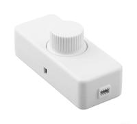 Interruptor regulador de intensidad en línea de 220 V, 3-100 W, botón | Tecnología de corte en fase silenciosa, sin zumbido, potencia de 3-100 W, control de pomo giratorio, entrada de 220-240 V CA