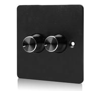 Interruptor regulador de intensidad LED DC12V-24V, interruptor regulador de intensidad doble, interruptor regulador de intensidad LED para RV, regulador de intensidad de 2 vías 120W 5A PWM 12V-24V