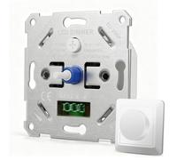 Interruptor Regulador de Luz, 250V Dimmer LED, Regulador Intensidad led, Atenuador de Montaje Empotrado para bombillas LED regulables 5W-200W, protección segura, sin ruido, blanco
