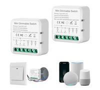 Interruptor Regulador de Luz LED, Controlador Dimmer de intensidad tira led,Compatible con Alexa, Tuya,Smart life,Dimmer luces regulables, Se requiere cable neutro