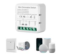 Interruptor Regulador Led Zigbee 3.0,Dimmer Regulador De Intensidad,Zigbee Dimmer Switch Compatible con Alexa, Tuya,Smart life,luces regulables, Se requiere cable neutro