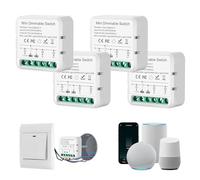 Interruptor Regulador Led Zigbee 3.0,Dimmer Regulador De Intensidad,Zigbee Dimmer Switch Compatible con Alexa, Tuya,Smart life,luces regulables, Se requiere cable neutro