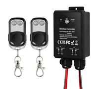 Interruptor Remoto Impermeable Inalámbrico AC 220V/240V/230V, con Relé de 30A y Alcance de 50m, para Control de Bombas, Interruptor Exterior, Luminarias, Zonas Húmedas, Exteriores, Bombas