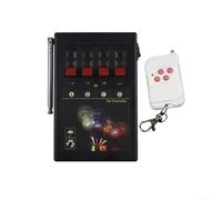 Interruptor remoto inalámbrico, caja receptora de control remoto inalámbrico de largo alcance con 6 controles remotos y receptor de 4 canales para iluminación de eventos de boda y escenario (1)