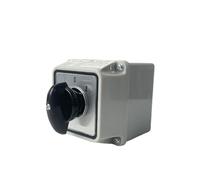 Interruptor rotatorio de 3 Posiciones LW26-25/2M con Leva de conmutación, 25 A, 2 Polos, con Caja de protección Impermeable, Motor eléctrico inversor(Switch Box 101 Reset)